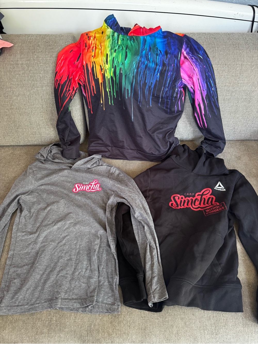 Girls 8/10 hoodies trio